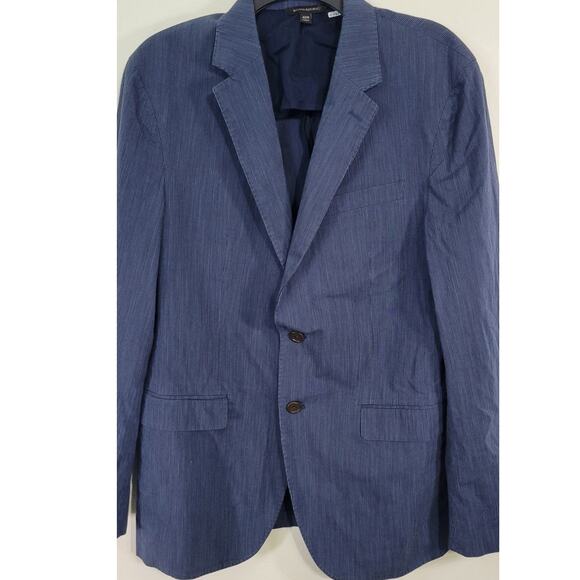Banana Republic Mens Blazer Size 42R Blue 2 Button Slim Fit Blazer Modern Office - Picture 2 of 11